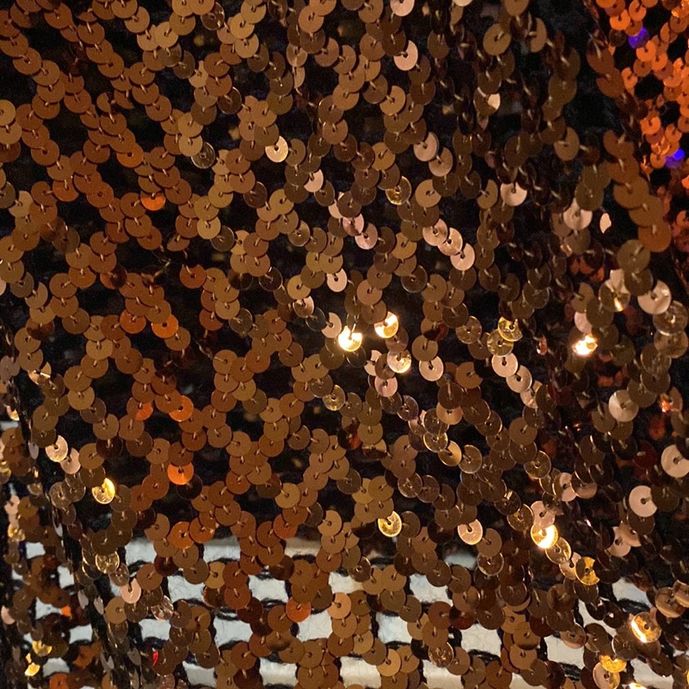 Three Flaggs Copper Sequin Open Front Top - image 2